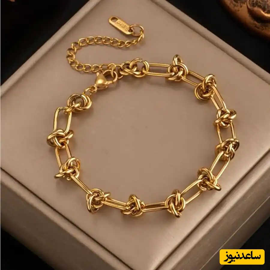 دستبند اسپرت دخترانه طلا