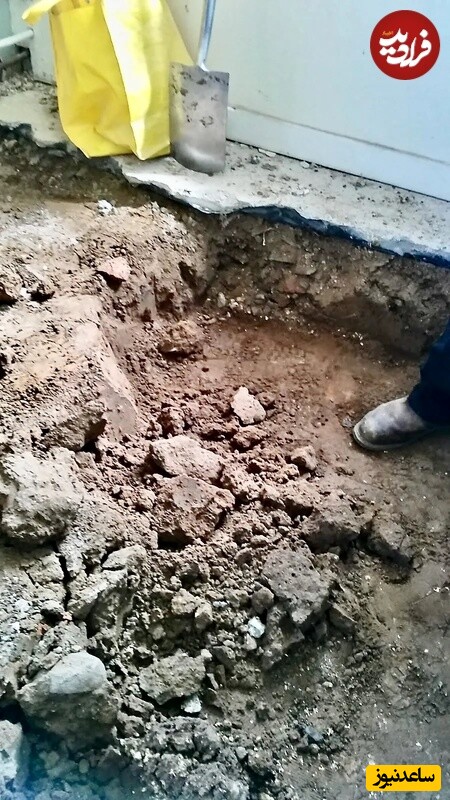 محل کشف گنجینه در کف آشپزخانه