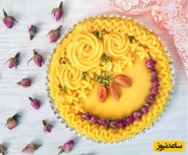 طرز تهیه حلوای خامه‌ای مجلسی؛ یک دسر بهشتی با تمام فوت و فن‌ها + فیلم آموزشی
