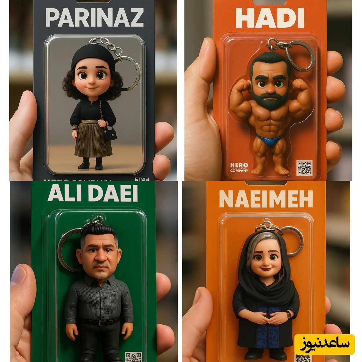 خلاقیت استادانه هنرمند باسلیقه در طراحی جاکلیدی با چهره سلبریتی‌های ایرانی؛ همایون شجریان، جواد عزتی، الناز شاکردوست و... +عکس