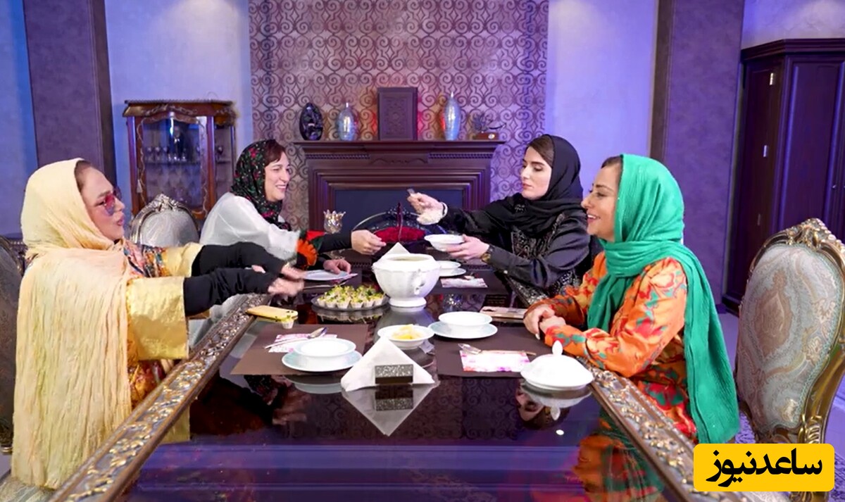 ویدئو/نگاهی به چیدمان شاهانه و مجلل خونه مجردی نفیسه روشن به سبک اروپایی در شام ایرانی با حضور پرانرژی بهنوش بختیاری/ از مبلمان سلطنتی طلایی تا فرش لاجوردی و دکوراسیون شیک