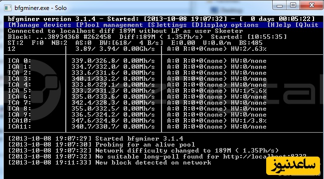 نرم افزار BFGMiner