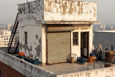 خلاقیت خنده دار اوستا بنا برای احداث بقالی بالای پشت بام خونه 4 طبقه کل معادلات مهندسی و معماری را به هم ریخت/ هنر نزد ایرانیان است و بس😂