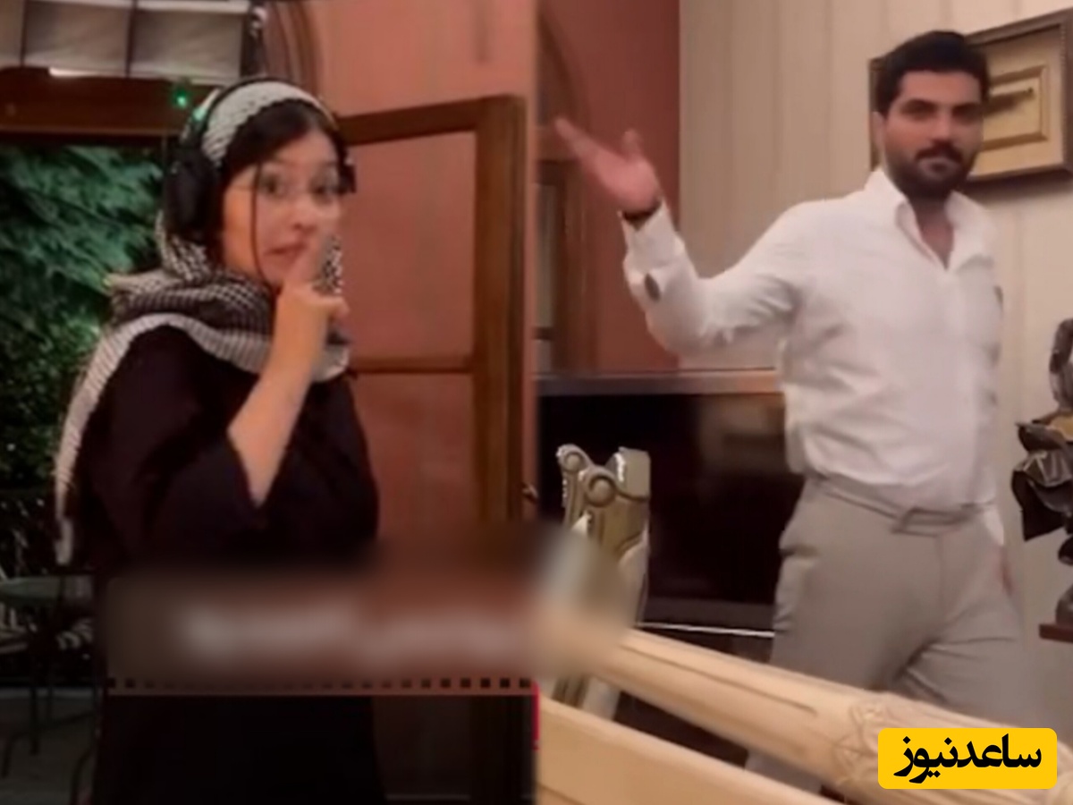 (فیلم) واکنش سینا مهراد به جوگیر شدن پردیس احمدیه در نقش دستیار کارگردان! / فقط ببین چطوری با دستش پردیس رو نشون میده...