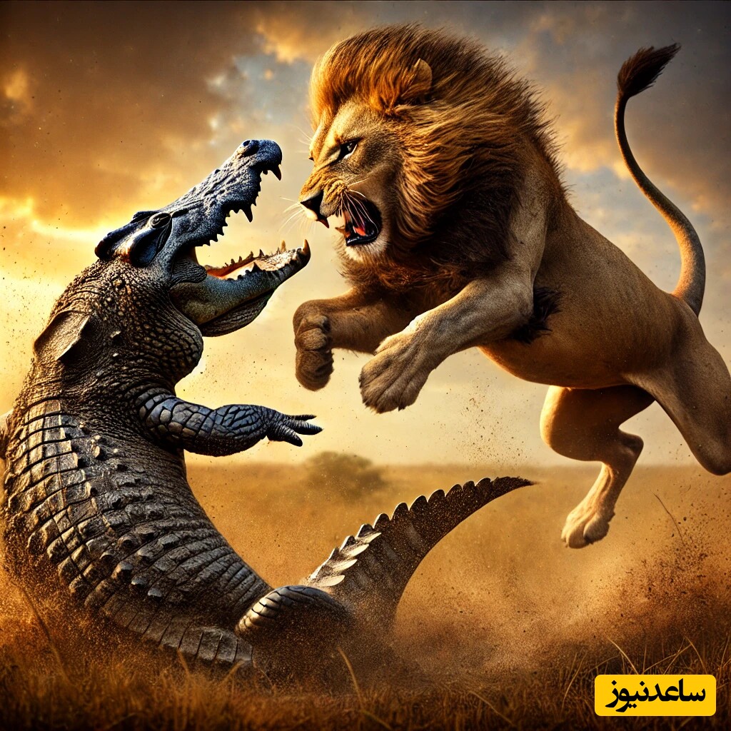 (ویدیو) مستند حیات وحش حیوانات؛ نبرد طاقتفرسای شیر و تمساح