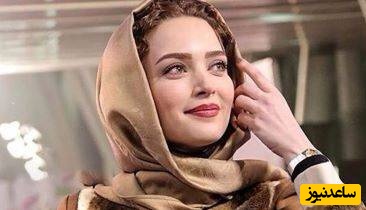 استوری یلدایی بهنوش طباطبایی با تم قرمز اناری