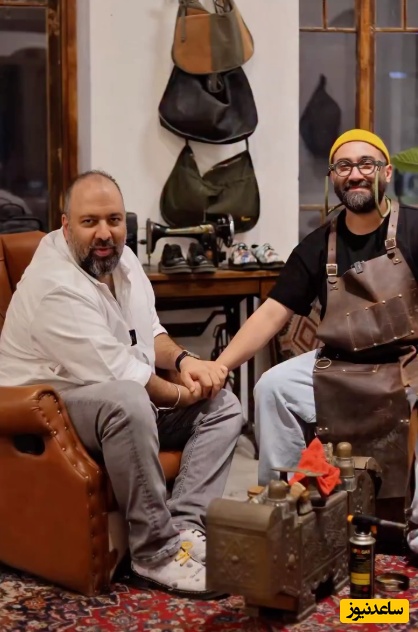 سنگ تمام باجناق مغازه‌دار علی اوجی در دادن کفش چرم به آقای بازیگر که ثابت کرد باجناق هم فامیل میشه!+ویدیو/ تست چرم اصل بودن با آتیش