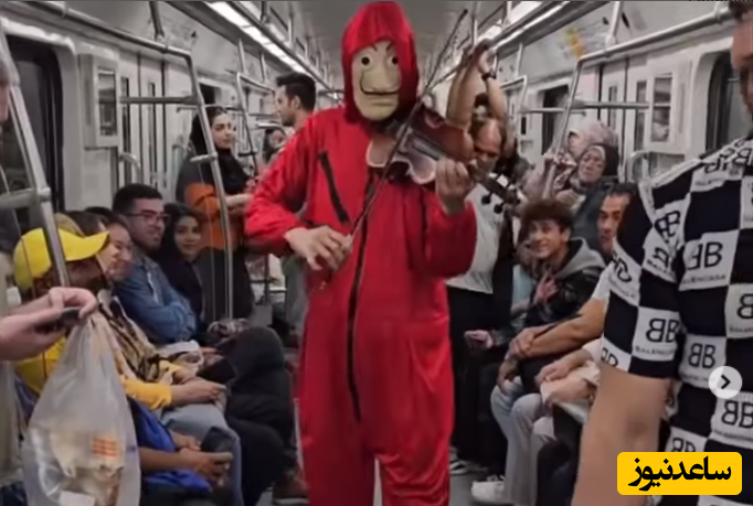 جادوی اجرای بی نظیر پسر جوکر در مترو با آهنگ بلاچاو+فیلم