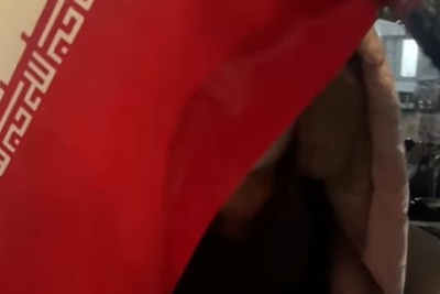 دختر جوانی که صورتش را با پرچم ایران پوشانده بود: من طرفدار آقا مجتبی هستم اما دوست ندارم بهم بگن ارزشی!+ویدیو