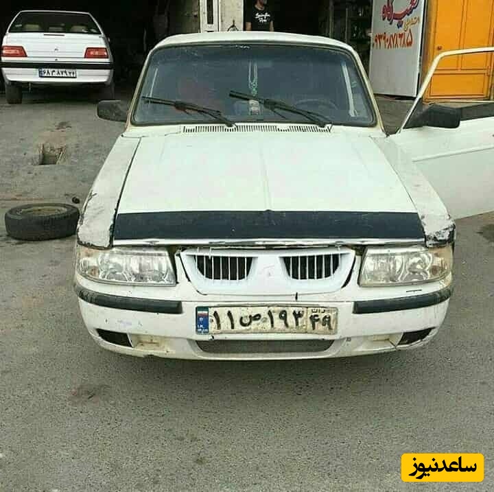 خلاقیت خنده دار راننده سمند برای در امان ماندن از گرما و سرما با 2 متر پارچه حماسه آفرید/ هنر نزد ایرانیان است و بس