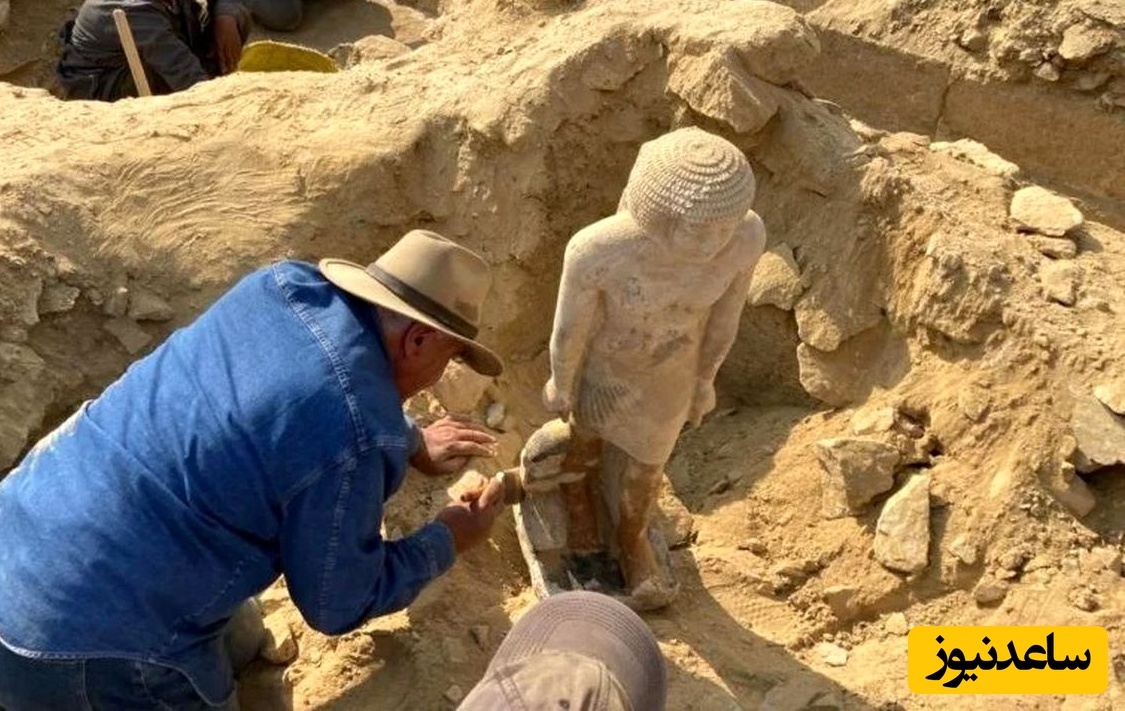 کشف مجسمۀ استثنایی «مِسی و خانواده‌اش» در گورستان مصر باستان