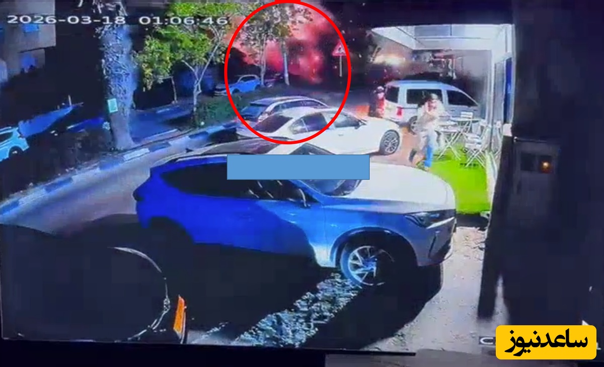 ببینید | لحظه برخورد یکی از بمبچه‌های موشک قدر به اسرائیل