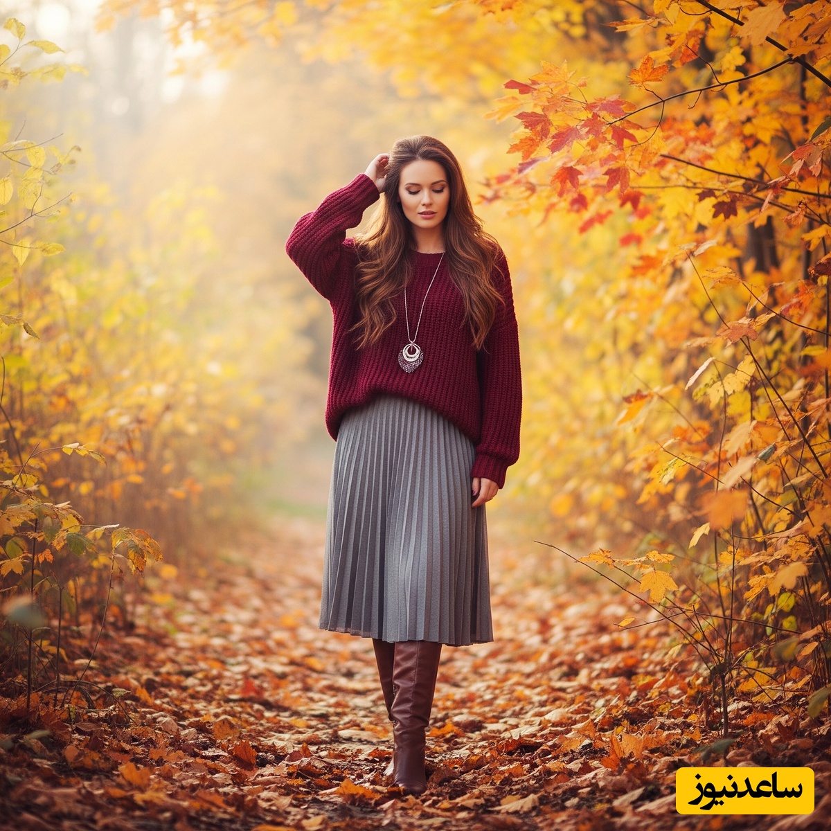 قرمز آتشین و شرابی (Fiery Red & Burgundy): شور و هیجان در قلب پاییز