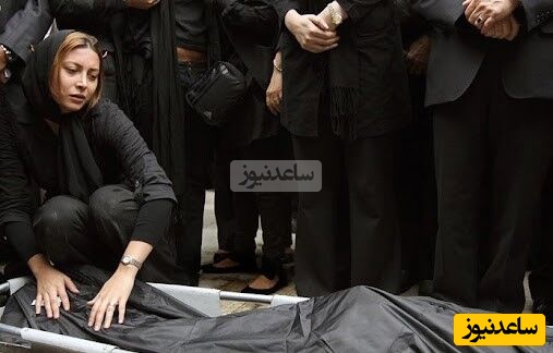 تصاویری جگرسوز از بیقراری و حال پریشان فریبا نادری، عروس حشمت فردوس سریال "ستایش"، لحظه‌ی خاکسپاری همسرش