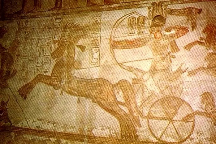 نقشبرجسته نبرد قادش از معبد بزرگ در ابو سمبل