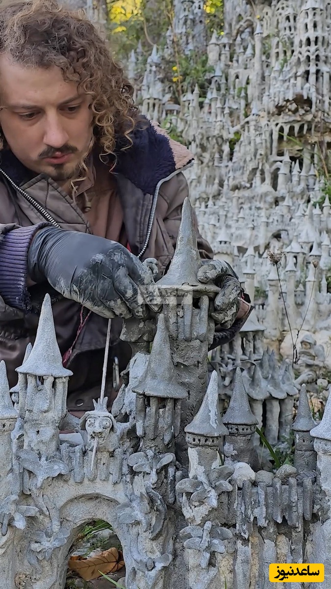 خلاقیت تحسین برانگیز هنرمند سوئیسی برای ساخت باشکوه ترین سازه معماری با خاک رس به سبک گوتیک که گویا به دست آدم فضایی ها ساخته شده/ هنر نزد اینا بود ما اداشو درمیاوردیم