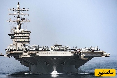 تصویر منتخب رسانه های خارجی از لحظه برخورد موشک به ناو آبراهام لینکلن/ این ناو تروریستی غرق می شود؟ + عکس