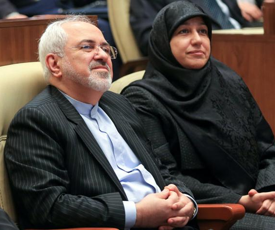 محمدجواد ظریف در کنار همسرش