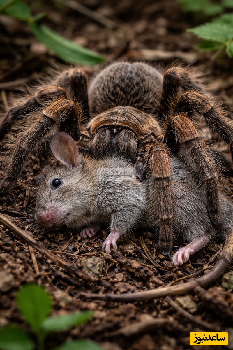 (ویدئو) مستند حیات وحش، راز بقا؛ شکار موش موذی توسط رتیل