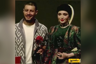 فیلم/لحظه باشکوه اعلام جایزه بهنوش طباطبایی به عنوان بهترین بازیگر زن توسط جواد عزتی/تندیس رو تقدیم تمام زن‌های ایران می‌کنم