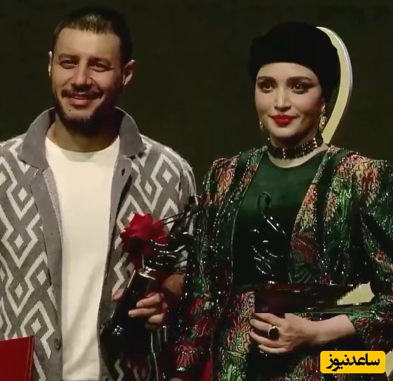 فیلم/لحظه باشکوه اعلام جایزه بهنوش طباطبایی به عنوان بهترین بازیگر زن توسط جواد عزتی/تندیس رو تقدیم تمام زن‌های ایران می‌کنم