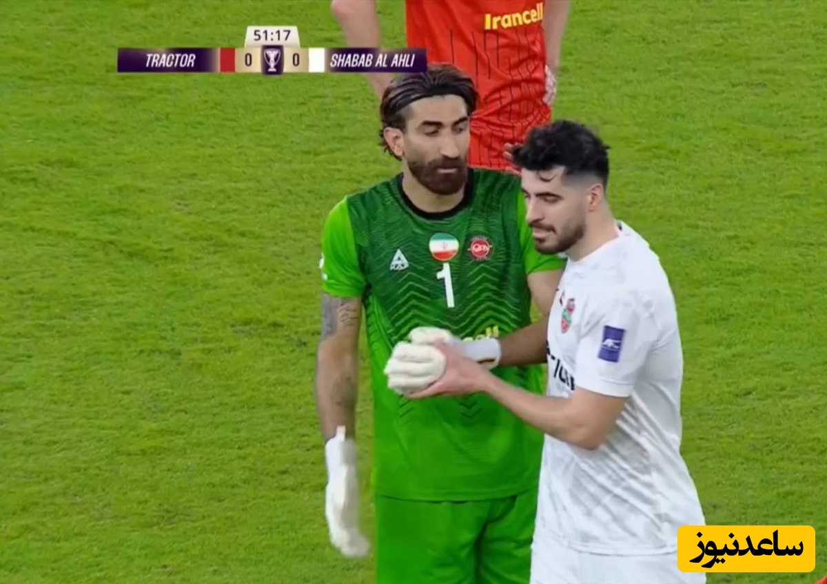 سیو بسیار زیبای علی بیرو در دقیقه 14 در بازی با شباب الاهلی