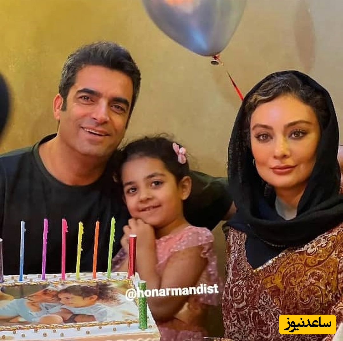 نگاهی به عکس یکتا ناصر و همسرش در تولد دخترشان با تم صورتی و آبی + عکس