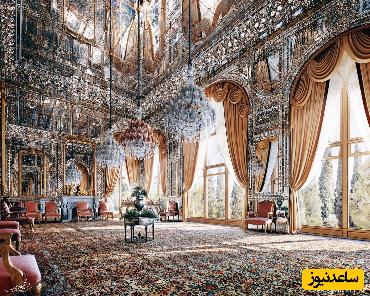 (فیلم) گشتی در تالار آینه کاخ گلستان‎ خانه سلطنتی ناصرالدین شاه قاجار با معماری حیرت انگیز