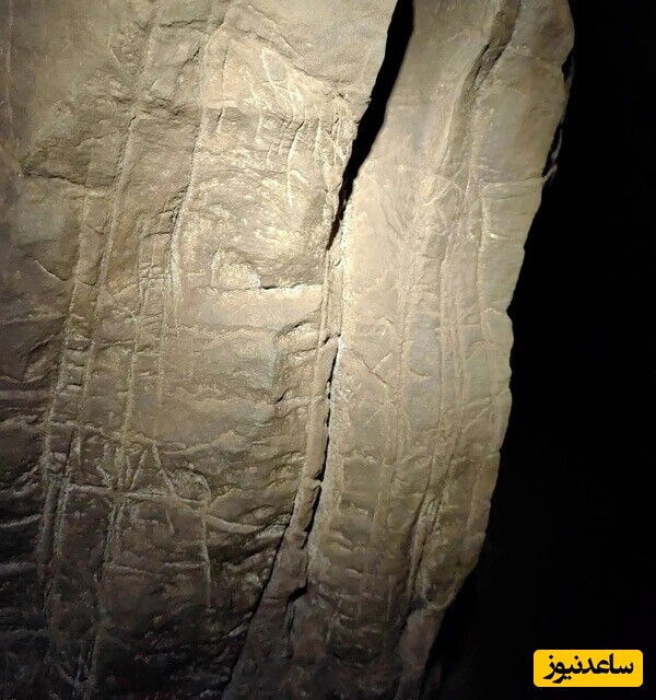  ‌علامت‌هایی بر روی دیوار غار که برخی محققان معتقدند نشانه‌هایی برای مقبرۀ هومونالدی‌ها بوده است
