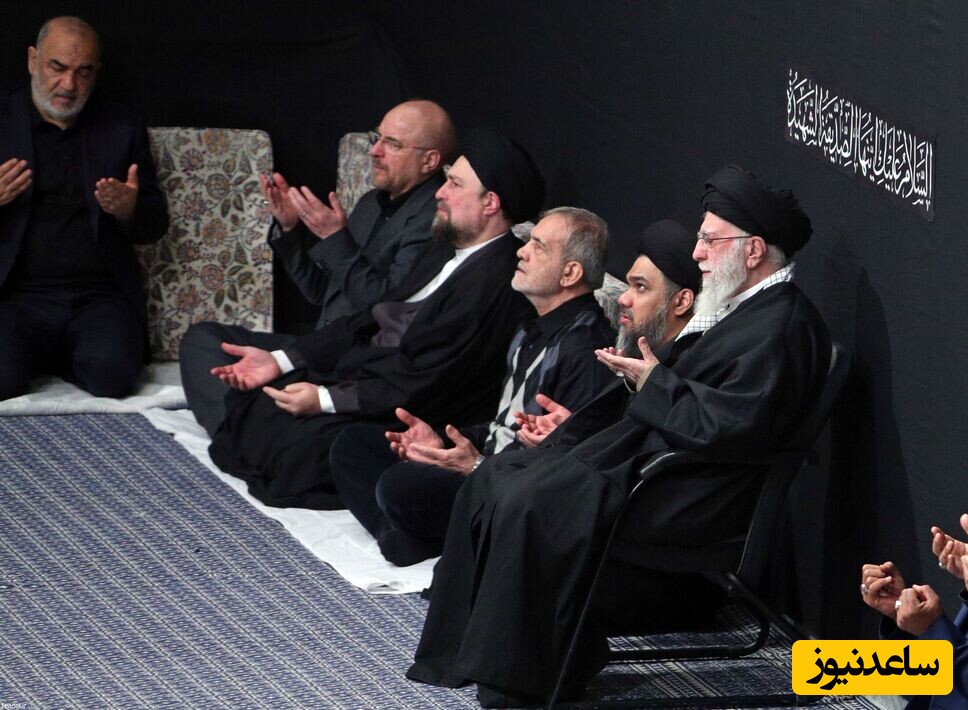 عکسی متفاوت از سید ابراهیم رئیسی در مراسم عزاداری ایام فاطمیه در بیت رهبری