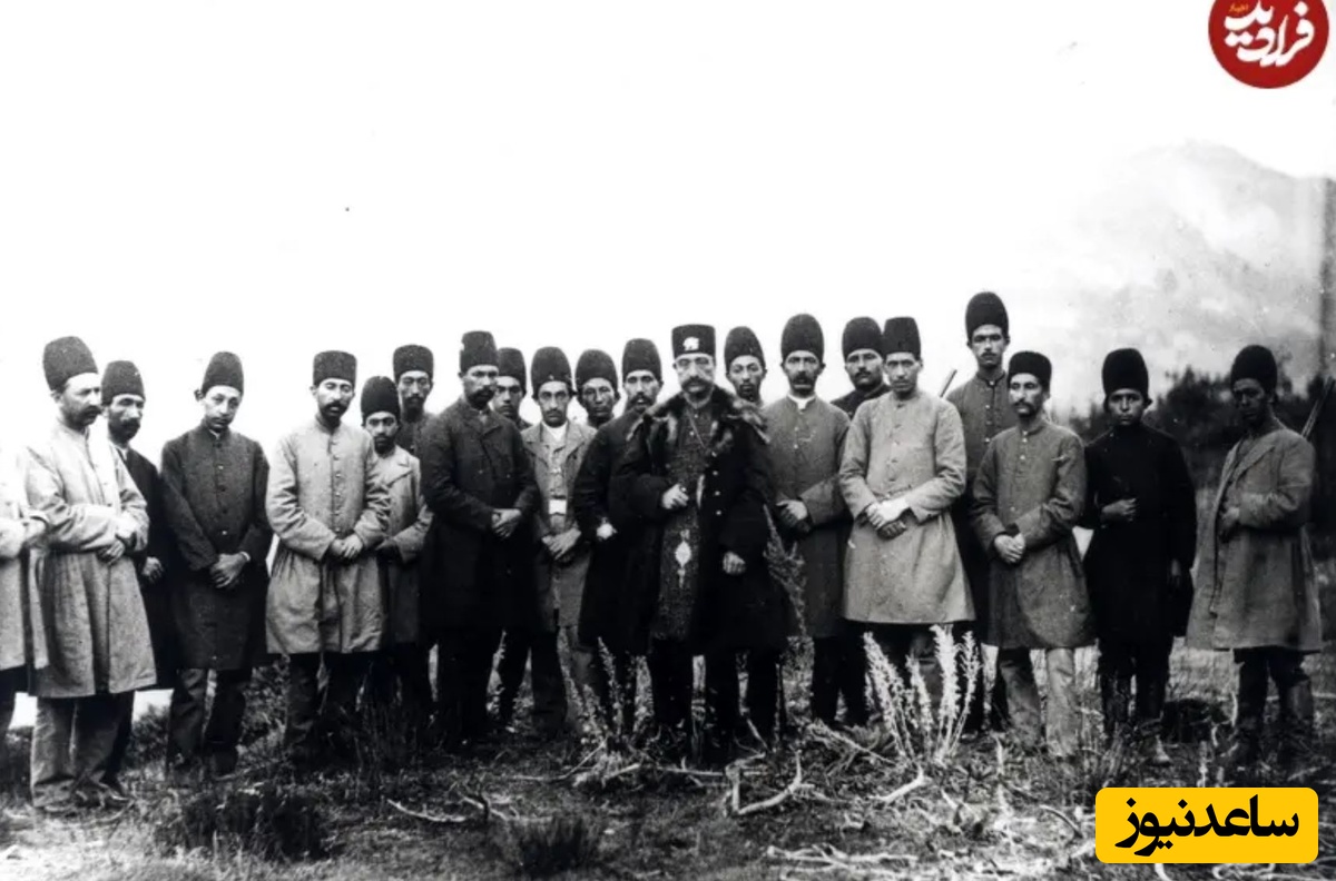 عکس یادگاری ناصرالدین شاه و همراهانش در «سیاهبیشه»
