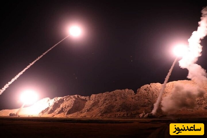 ویدئویی از پرواز موشک ها به سمت العدید قطر