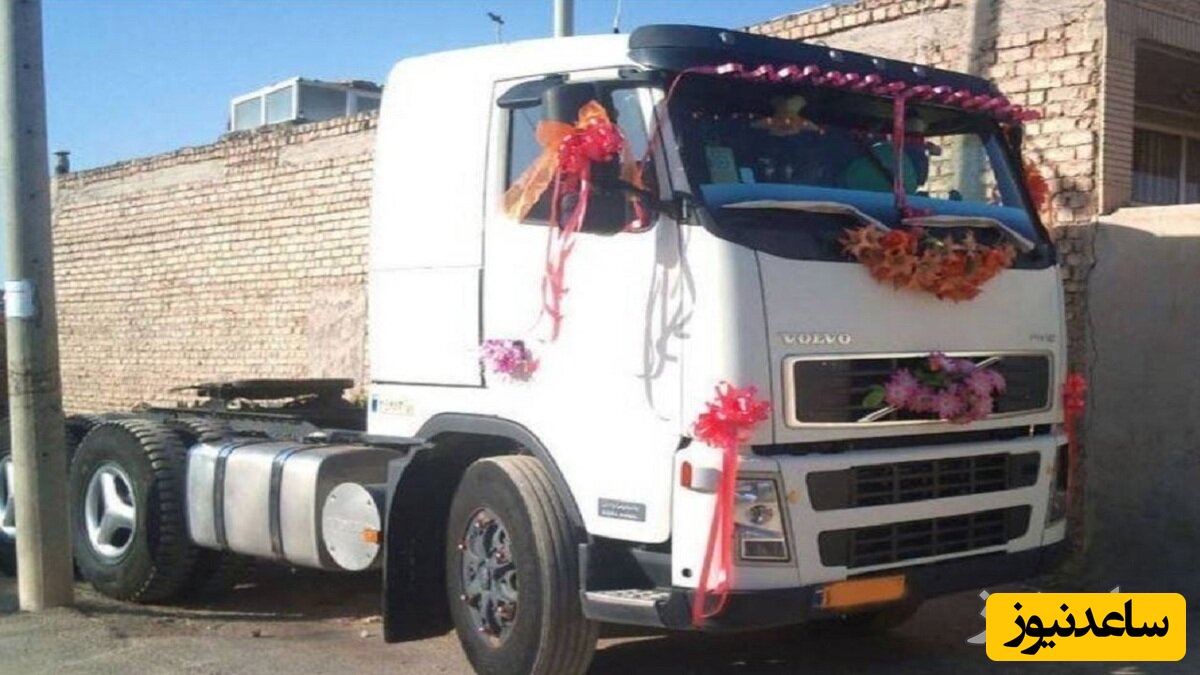 فیلم عروس کشان جالب و منحصر بفرد/ همراهی چندین تریلی و کامیون با ماشین عروس