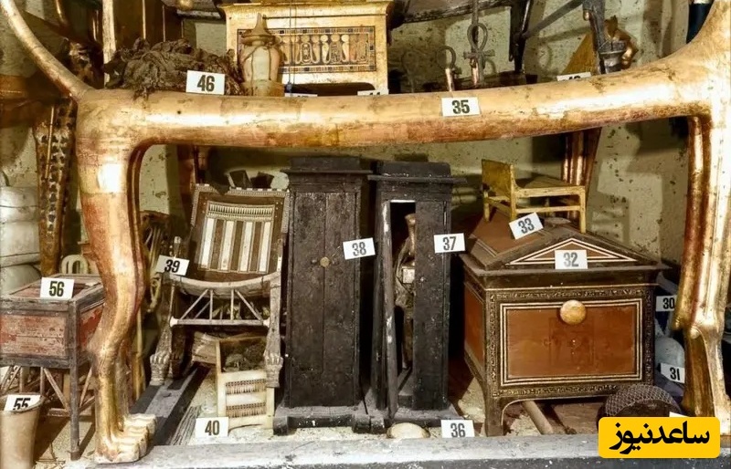 برخی از اشیاء کشف شده در مقبره  فرعون توت‌عنخ‌آمون