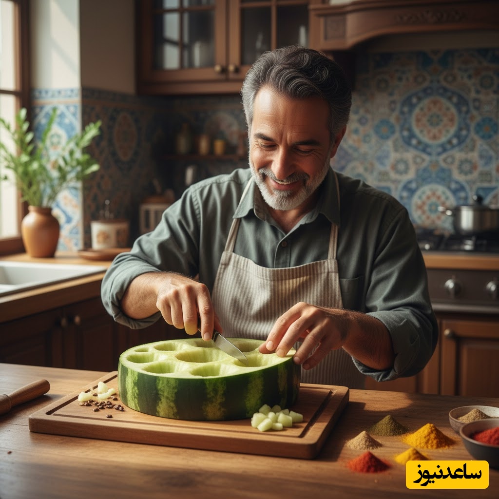 خلاقیت منحصربفرد پدر ایرانی در تهیه جاادویه‌ای با پوست هندوانه تن اولین مخترع دنیا رو توی گور لرزاند+ویدیو/ از سِری اختراعات باباها صبح جمعه😂