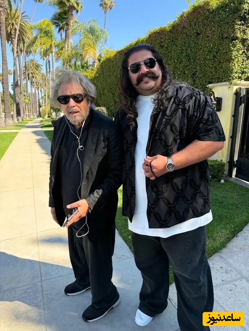 بعد از دیدار بهنام بانی با آلپاچینو، این بار کوچه پس کوچه‌های لس‌آنجلس زیر پای آقای سبیل ایران/جون من جون تو؛آخ به قربون تو