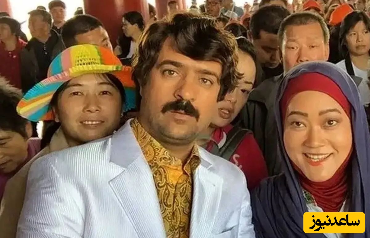 «ارسطو» (پایتخت) و همسرش «مونا» در کنار «الناز حبیبی» در نمایشگاه نقاشی