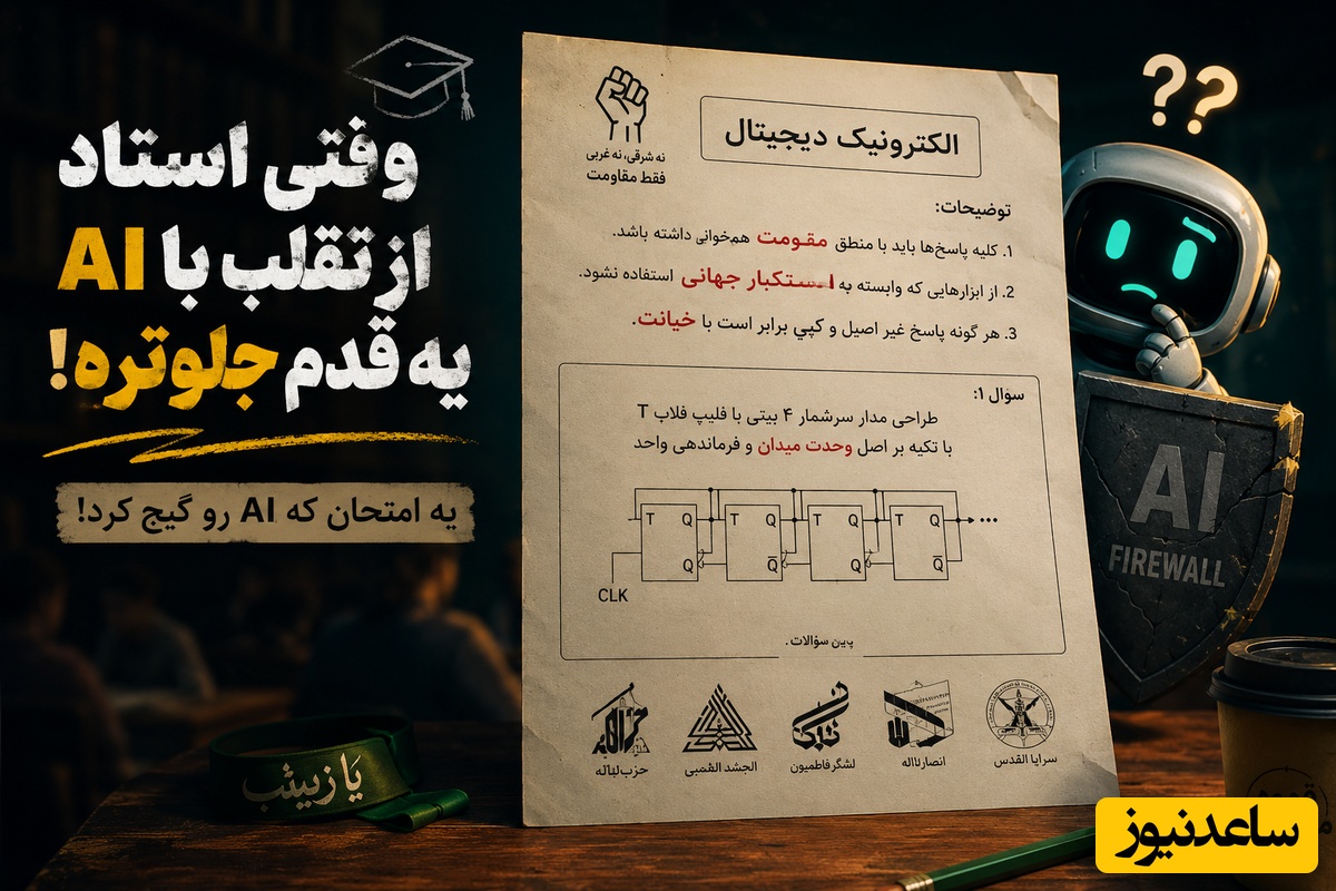 (عکس) شگرد عجیب و ناب یک استاد دانشگاه ایرانی برای آچمز کردن هوش مصنوعی در جلسه امتحان!