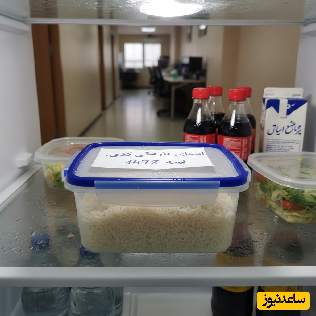 ابتکار غش‌آور کارمند باحوصله در محافظت از غذایش در یخچال اداره با شمردن و نوشتن دانه‌های برنج غذایش+ویدیو/ یعنی من برای این ذهن خلاقت ایستاده دست میزنم😂