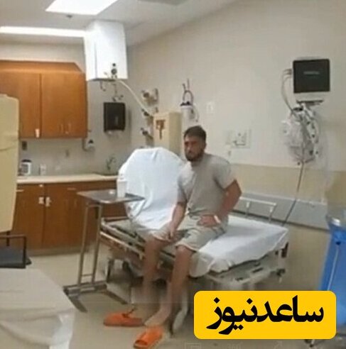 (ویدئو) فرار نافرجام یک مجرم از روی تخت بیمارستان