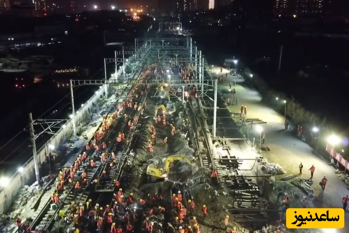 (ویدیو) ساخت یک ایستگاه قطار عظیم  تنها در 9 ساعت!/ این چینی ها سرعتشان از نور هم بیشتره