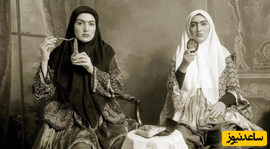 تصویری جالب از لوازم آرایش در زمان قاجار