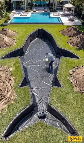 معماری خلاقانه/ روند ساخت یک  استخر ویژه با طراحی خاص در دل ویلایی باشکوه+ ویدئو