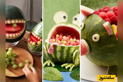 ایده‌هایی برای تزیین هندوانه برای سفره یلدا! ایده های ساده و سریع برای خوشگلیه سفره شب یلدا+ عکس/ ویدیو