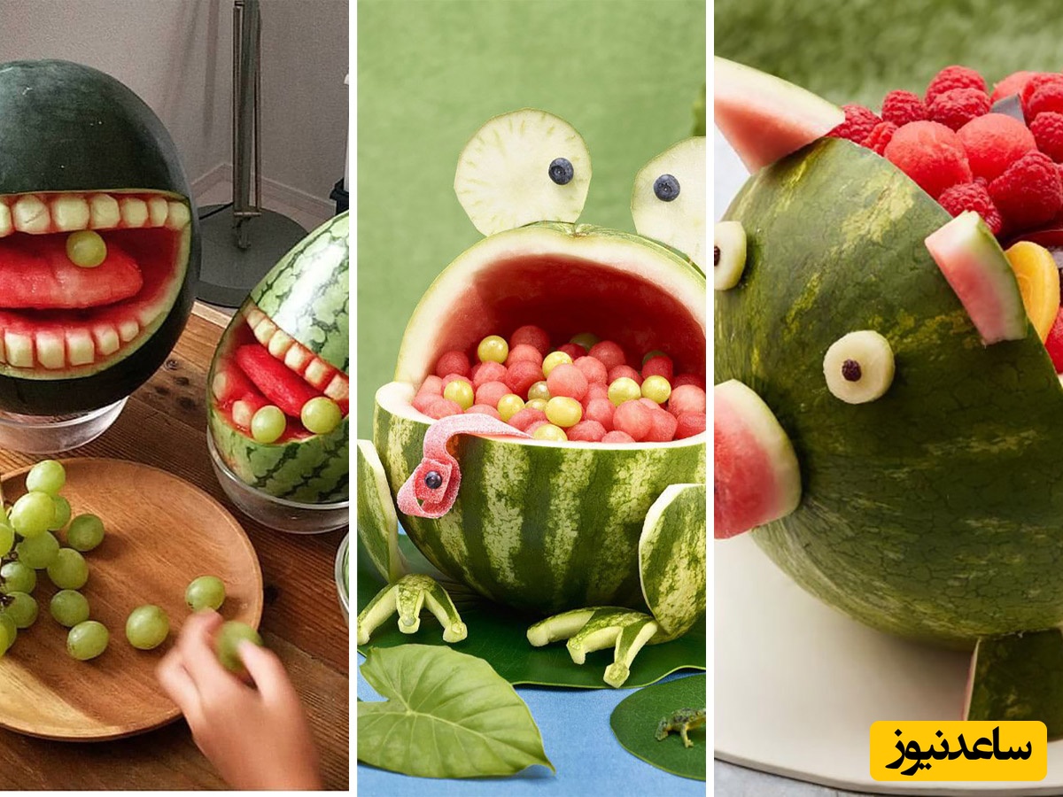 ایده‌هایی برای تزیین هندوانه برای سفره یلدا! ایده های ساده و سریع برای خوشگلیه سفره شب یلدا+ عکس/ ویدیو