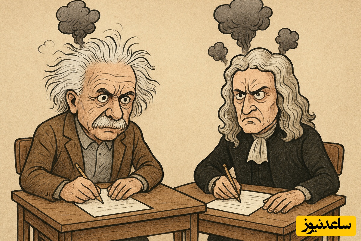 (ویدئو) فقط کنکور ایران پتانسیل اینو داشت که انیشتین، نیوتن و مولانا را تا این حد عصبانی کنه! / قیافه شاه واقعا دیدنیه😂😂😂