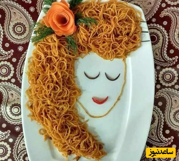 خلاقیت تحسین برانگیز مادر ایرانی برای علاقه‌مند کردن کودکش به خوردن ماکارونی با این تزئینات خاص و بچه پسند+عکس/ مادر نیست که جواهره😍