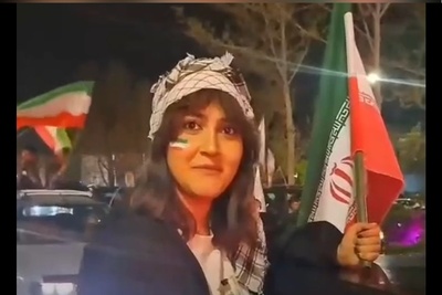 ببینید | پیام دختر ایرانی به رزمنده‌های پشت لانچر در تجمعات شبانه