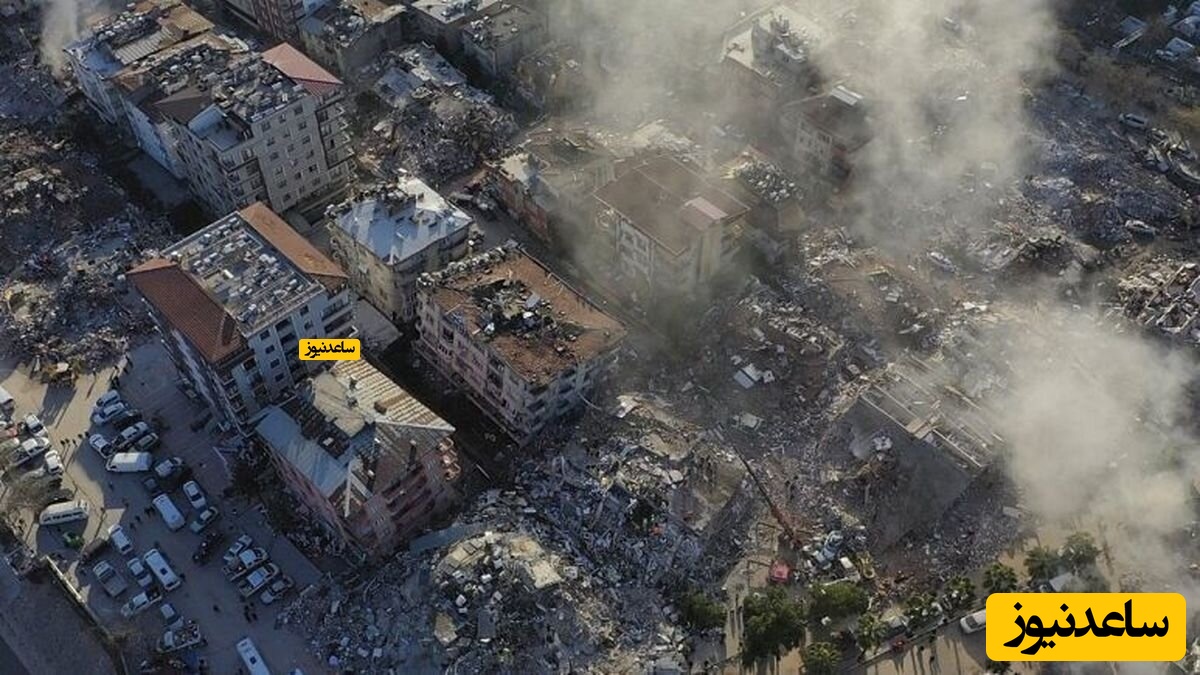 لحظات آخرالزمانی هاتای ترکیه در حین زلزلۀ 1 اسفند 1401 + فیلم