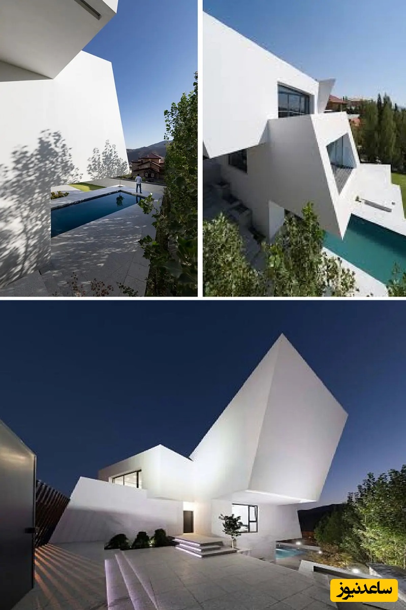 خیره‌کننده‌ترین خانه ویلایی  بر روی دامنه ی کوه  بامعماری کاملا متفاوت که جایزه معماران امریکا را از آن خود کرد/ انگار از ته ته دل دماوند بیرون زده این سازه بینظیر!